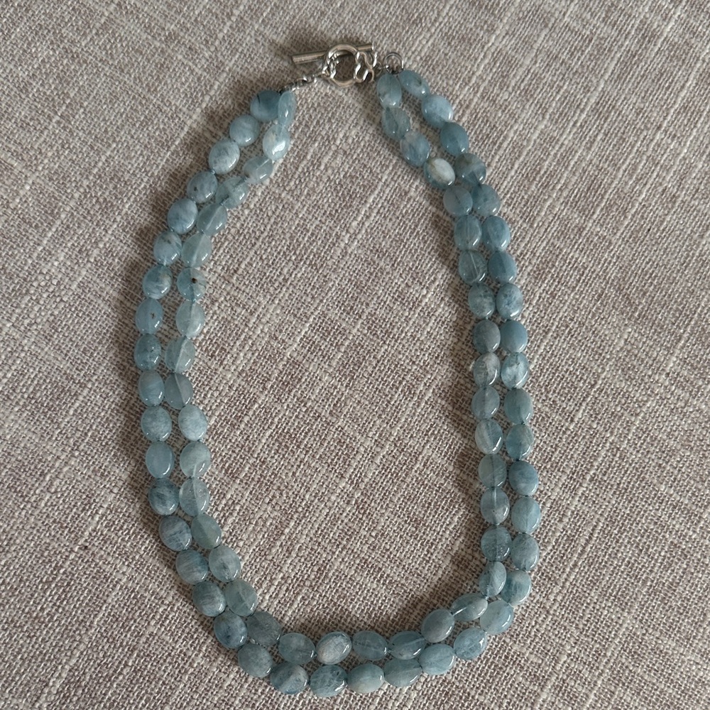 Slane and Slane Aquamarine Beaded Double-Strand Necklace - Women Jewelry